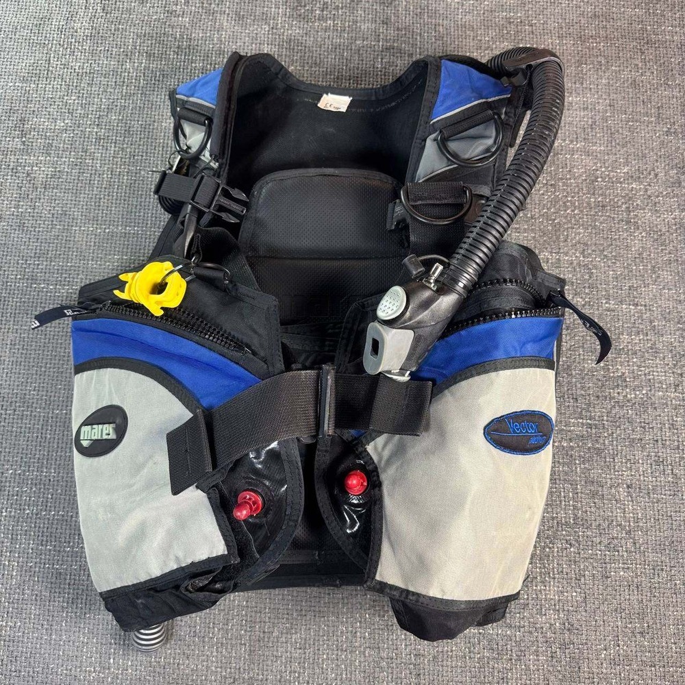 Mares Vector Platinum Scuba BCD Vest Mens Large Blue Black Grey Diving Gear